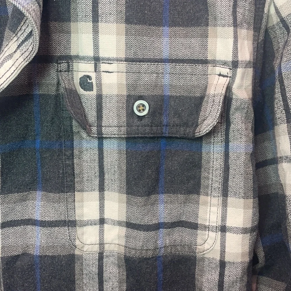 Carhartt - Mens Flannel (Blue) Double Pocket Size XL - Picture 4 of 6